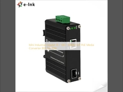 Μίνι Βιομηχανικό Gigabit 10 / 100 / 1000M SFP PoE Media Converter 802.3at 30W