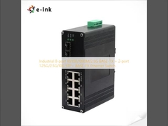 Βιομηχανικός Διακόπτης Ethernet 8 θυρών 10/100/1000M/2.5G BASE-TX + 2 θυρών 1.25G/2.5G/10G SFP+ BASE-FX