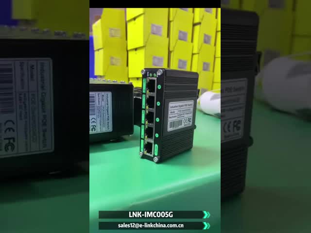 Μίνι Βιομηχανικός Διακόπτης Gigabit Ethernet 5 Θυρών με 5 θύρες 10/100/1000BASE-T RJ45 με λειτουργία αυτόματου MDI/MDI-X