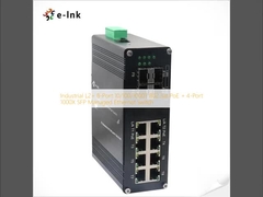 Βιομηχανικός L2+ 8-Port 10/100/1000T 802.3at PoE + 4-Port 1000X SFP Διαχειριζόμενος διακόπτης Ethernet