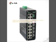 Βιομηχανικός L2+ 16-Port 10/100/1000T 802.3at PoE + 4-Port 1000X SFP Διαχειριζόμενος διακόπτης Ethernet