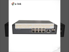Διαχειριζόμενος 8 θυρών Gigabit + 2 θυρών SFP Auto-sensing IEEE 802.3af/at POE/POE+ και 24V passive POE Switch