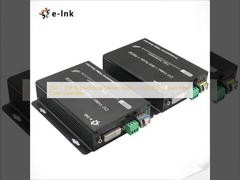DVI + 1Ch Δυοδιάστατο στερεοφωνικό ήχο + 1Ch RS232 μέσω Fiber Optic Extender
