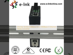 DIN-Rail 10/100/1000Base-TX σε 1000Base-X Ethernet μετατροπέα μέσων ενημέρωσης
