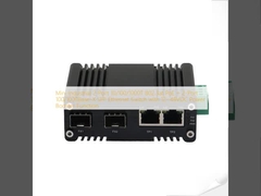 Μίνι Βιομηχανικός 2-Port 10/100/1000T 802.3at PoE + 2-Port 100/1000Base-X SFP Ethernet Switch με λειτουργία Power Booster 12~48VDC