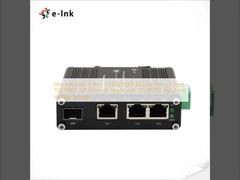 Μίνι Βιομηχανικός 3-Port 10/100/1000T 802.3at PoE + 1-Port 100/1000X SFP Ethernet Switch με 12~48VDC εισροή και ενισχυτής τάσης