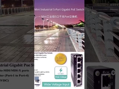 Μίνι Βιομηχανικός 4-Port 10/100/1000BASE-T 802.3at PoE + 1-Port 10/100/1000T Ethernet Switch