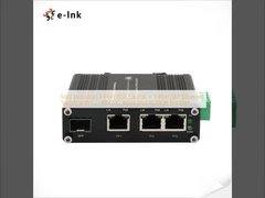 Μίνι Βιομηχανικός Διακόπτης Ethernet 3-Θυρών 802.3at PoE + 1-Θύρας SFP με Είσοδο 12~48V DC και Ενισχυτή Τάσης