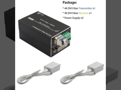 Μίνι 4K DVI Fiber Optic Extender με RS232 με απόσταση μετάδοσης έως και 80 χλμ. μέσω καλωδίου ινών