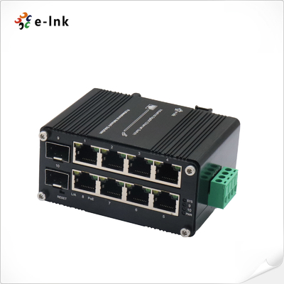 PoE Switch 8 Port 10/100/1000T 802.3at 30W σε 2-Port 100/1000X Din Rail Managed Switch
