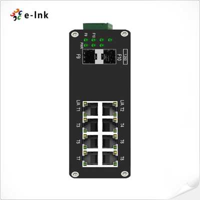 Διαχειριζόμενος διακόπτης Ethernet Industrial 8 θύρα 10/100/1000T Gigabit σε 2-θύρα 1000X SFP Fiber