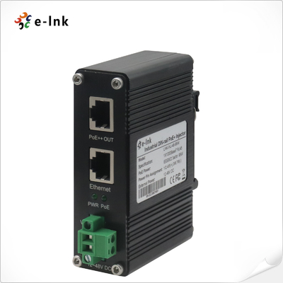 Εμπορεμπόριο PoE Injector Adapter 95W 802.3bt 1000M Din Rail Gigabit Power Injector 48V DC έξοδος