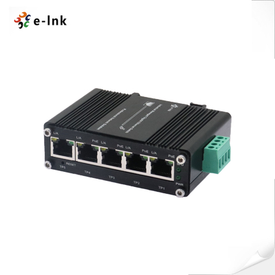 Μίνι βιομηχανικό διαχειριζόμενο 4-port 10/100/1000T 802.3at PoE 30W + 1-port 10/100/1000T Uplink Ethernet Switch