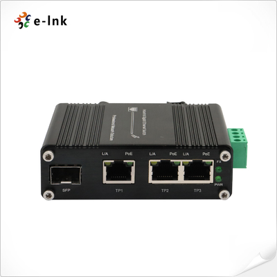 Μίνι Βιομηχανικός Διακόπτης Ethernet 3-Θυρών 802.3at PoE + 1-Θύρας SFP με Είσοδο 12~48V DC και Ενισχυτή Τάσης