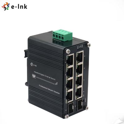 Μίνι βιομηχανικό διαχειριζόμενο 8-port 10/100/1000T + 2-port 100/1000X SFP Ethernet Switch