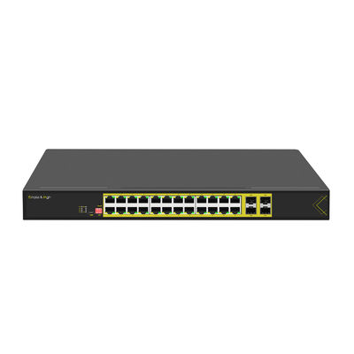 L2+ Διαχειριζόμενος Rack mount 24-Θυρών 10/100/1000T 802.3at PoE + 4-Θυρών 1000X SFP PoE Switch
