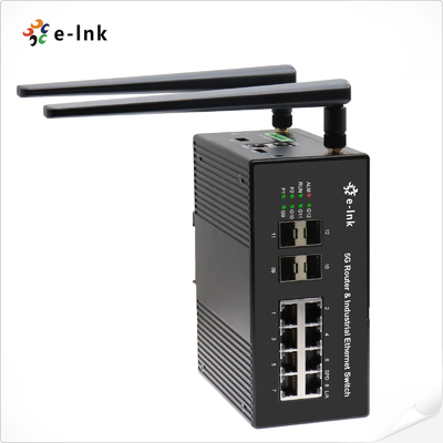 5G δρομολογητής και βιομηχανικός διακόπτης Ethernet