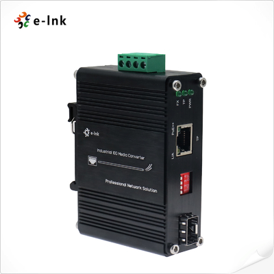 Μίνι βιομηχανικός μετατροπέας μέσων 10G/5G/2.5G/1G/100M 802.3at σε 10GBASE-X SFP+
