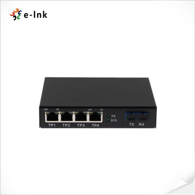 Μετατροπέας ινών οθόνης LED με 1x10G SC Fiber Port + 4 x 10/100/1000M Ethernet RJ45 Ports