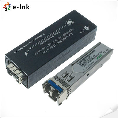 Micro Mini 10/100/1000BASE-T σε 100/1000BASE-X SFP μετατροπέας μέσων από αλουμίνιο