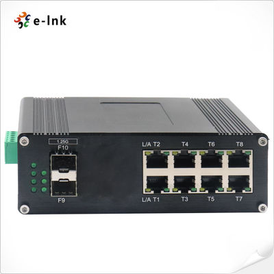 Βιομηχανικός L2+ 8-Port 10/100/1000T 802.3at PoE + 2-Port 1000X SFP Διαχειριζόμενος διακόπτης Ethernet