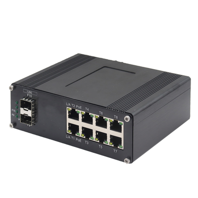 Μίνι βιομηχανικός συμπαγής Ethernet διακόπτης 10-λιμένων 10/100/1000T