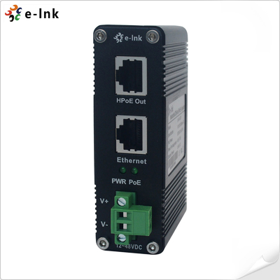 12~48V DC Power Input Βιομηχανικός Gigabit 60W PoE Injector