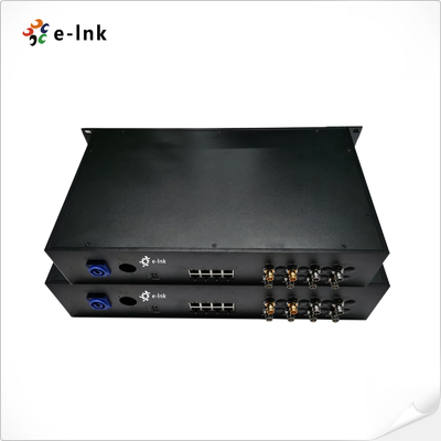 8Ch Gigabit PoE + 6Ch Προς τα εμπρός 3G-SDI + 2Ch Πίσω 3G-SDI Fiber Optic Extender
