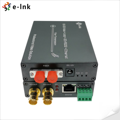8Ch Gigabit PoE + 6Ch Προς τα εμπρός 3G-SDI + 2Ch Πίσω 3G-SDI Fiber Optic Extender
