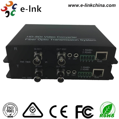 SD/HD/3G-SDI + RS485/RS422/RS232 Δεδομένα + 10/100M Ethernet μέσω Μετατροπέα Οπτικών Ινών
