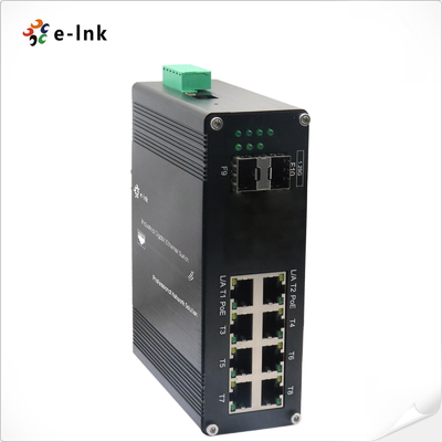 Βιομηχανικός L2+ 8-Port 10/100/1000T + 2-Port 1000X SFP Διαχειριζόμενος διακόπτης Ethernet
