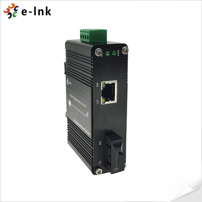Μίνι βιομηχανικός μετατροπέας μέσων PoE++ 100BASE-FX σε 10/100BASE-T 60W