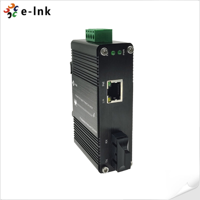 Μίνι Industrial 1000BASE-X σε 10/100/1000BASE-T 60W PoE+ μετατροπέας μέσων ενημέρωσης