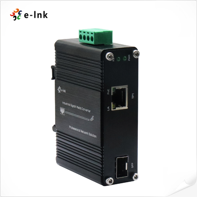 Μίνι Industrial 100/1000BASE-X SFP σε 10/100/1000BASE-T 30W PoE+ μετατροπέας μέσων ενημέρωσης