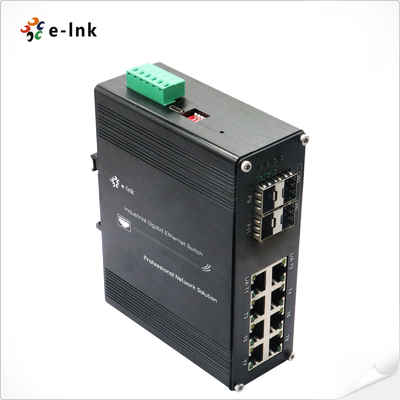 Βιομηχανικός L2+ 8-Port 10/100/1000T + 4-Port 1000X SFP Διαχειριζόμενος διακόπτης Ethernet
