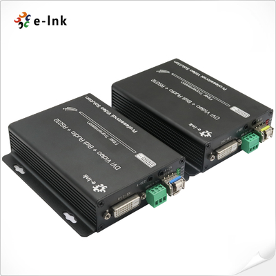 DVI + 1Ch Δυοδιάστατο στερεοφωνικό ήχο + 1Ch RS232 μέσω Fiber Optic Extender
