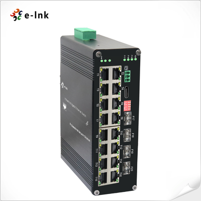 Βιομηχανικός L2+ 16-Port 10/100/1000T 802.3at PoE + 4-Port 1000X SFP Διαχειριζόμενος διακόπτης Ethernet