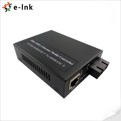 1-Θύρα 1000BASE-SFP σε 2-Θύρες 10/100/1000BASE-T 802.3at PoE Media Converter