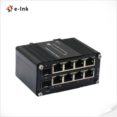 Μίνι βιομηχανικό διαχειριζόμενο 8-port 10/100/1000T 802.3at PoE + 2-port 100/1000X SFP Ethernet Switch