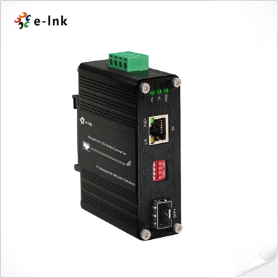 Μίνι βιομηχανικός μετατροπέας μέσων 10G/5G/2.5G/1G/100M 802.3at σε 10GBASE-X SFP+