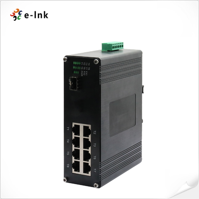 Βιομηχανικός 8-Port 10/100/1000T 802.3bt PoE + 1-Port 100/1000Base-X Ethernet Switch