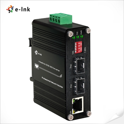 Βιομηχανικός μετατροπέας 1G/10G SFP+ σε SFP+ OEO (3R επαναλήπτης) με λειτουργία μετατροπέα μέσων 1G Ethernet