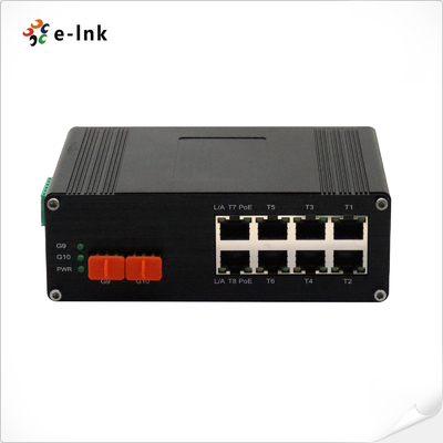 Βιομηχανικός Διακόπτης Ethernet 8 θυρών 10/100/1000M/2.5G 802.3bt PoE + 2 θυρών 10G SFP+