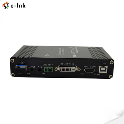 1Ch 1080P DVI + USB KVM + 1Ch RS232 + 1Ch Bidi Stereo Audio + 1Ch GPIO μέσω Fiber Extender