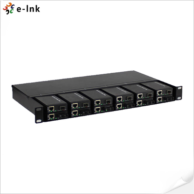 1U 12 Θέσεων Mini Fiber Media Converter Rack