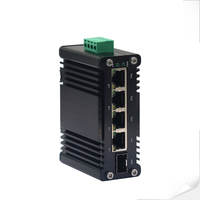 Μίνι Βιομηχανικός 4-Port 10/100/1000T + 1-Port 100/1000X SFP Gigabit Ethernet Switch