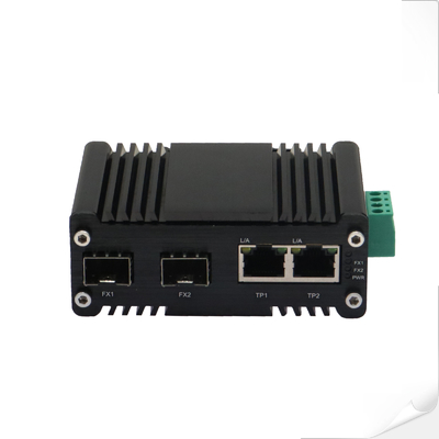 Μίνι Βιομηχανικός διακόπτης Ethernet SFP 2 θύρας 10/100/1000Base-T + 2 θύρες 100/1000Base-X