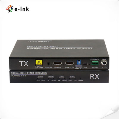 4K@60Hz 4:44 Μη συμπιεσμένος ακουστικός-βιντεοειδής διευρυτής οπτικών ινών