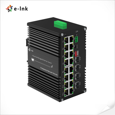 Βιομηχανικός L2+ 16-Port 10/100/1000T + 4-Port 1000X SFP Διαχειριζόμενος διακόπτης Ethernet
