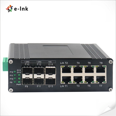 Βιομηχανικός L2+ 8-Port 10/100/1000T + 4-Port 1G SFP + 2-Port 10G SFP+ Διαχειριζόμενος διακόπτης Ethernet